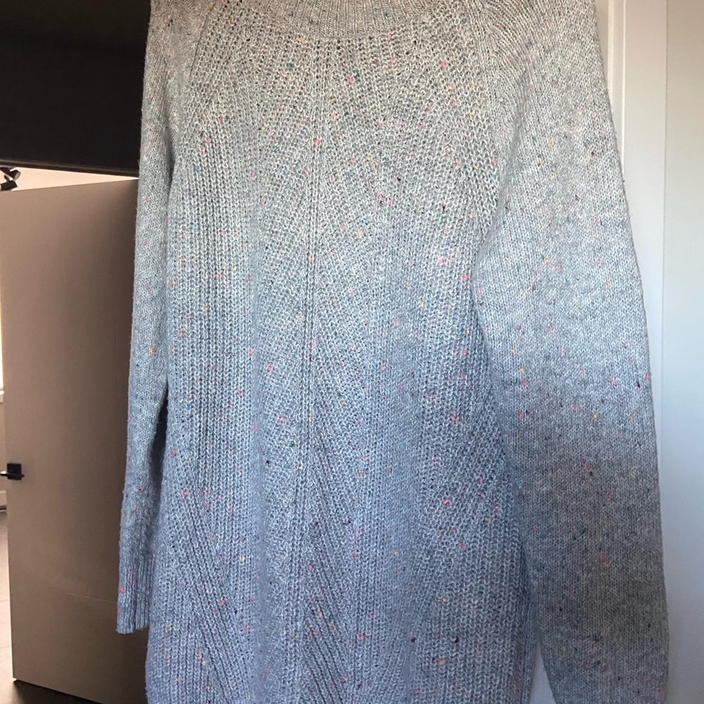Cozy Gray Knit Maternity Sweater